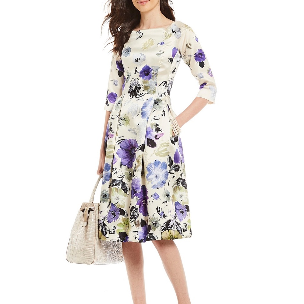 NEW ALEX MARIE FLORAL PRINT DRESS SIZE 16 - Picture 1 of 9